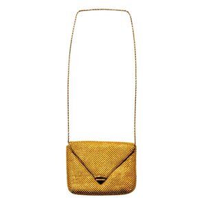 Vintage Gold Mesh Holiday Purse with Gold Metal Strap (Fiona Brand)